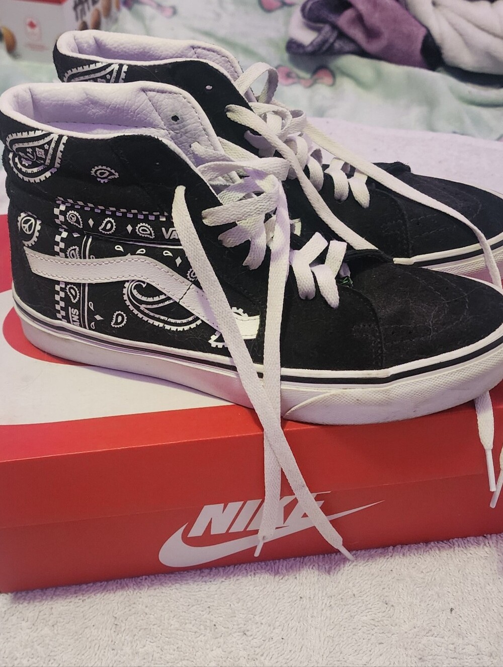 Vans Black Paisley Print